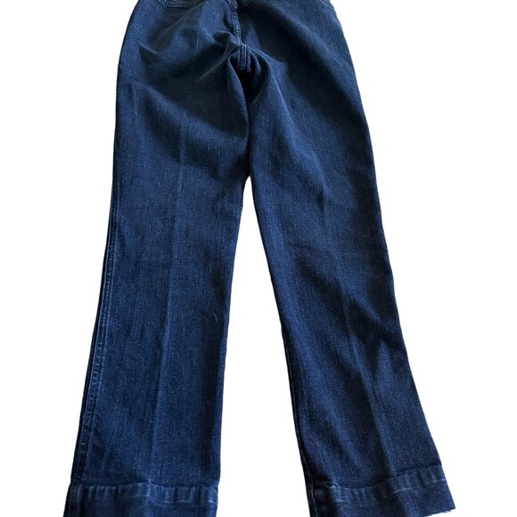 LRL Lauren Jeans Co Women's Sz 4 Dark Wash Zipper Pocket Tailored Blue Jeans - Picture 2 of 6